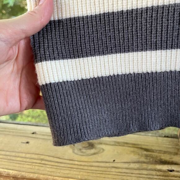 Zara Women's Grey And White Striped Sleeveless Sweater Size S - Picture 4 of 8